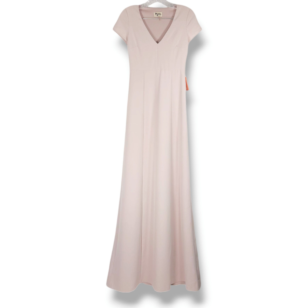 Show Me Your MuMu Pale Blush V‑Neck Maxi Dress